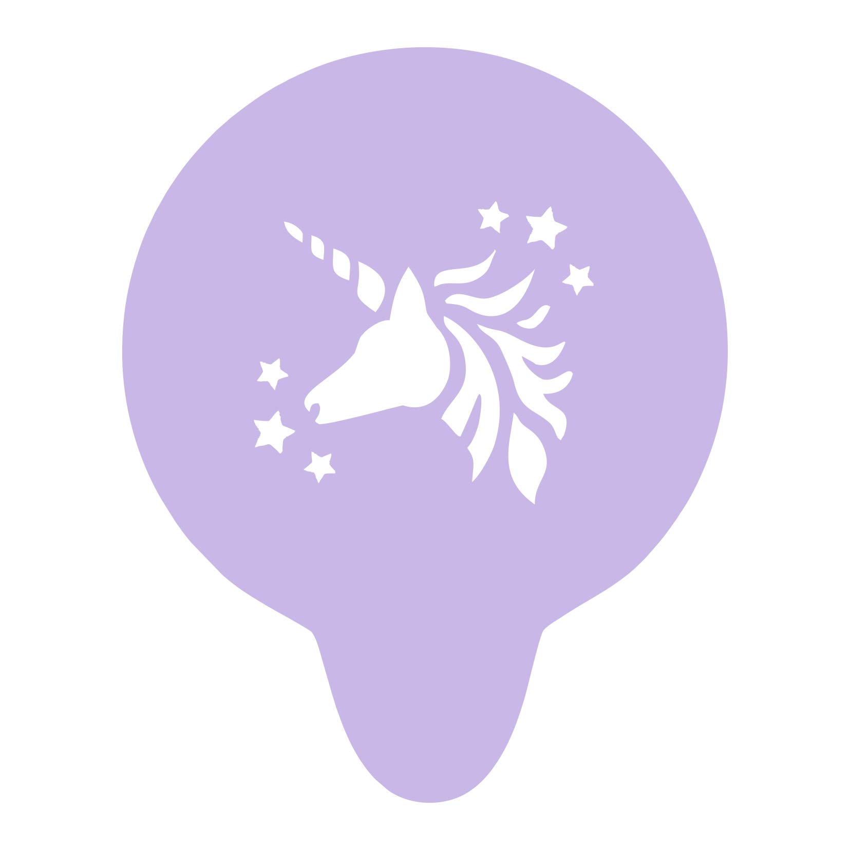 Unicorn Stencil. Acrylic Reusable Coffee Cappuccino Cocktail Cupcake Cake Art Stencil (Shaker Only) (Stencil Only)