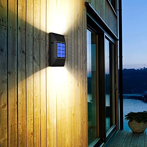 Solar Wall Lights Outdoor, Jooayou Solar Security Lights, LED Up and Down Wall Lights for Garden, Fence, Yard, Driveway, Front Door and Pathway(2 Pack)