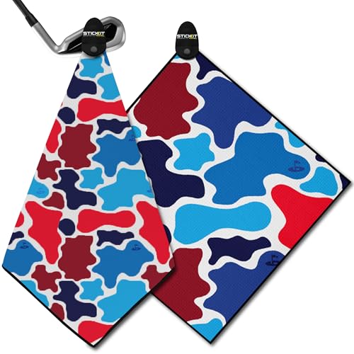 STICKIT Magnetic Golf Towel - Ultra-Absorbent with Waffle Weave Microfiber