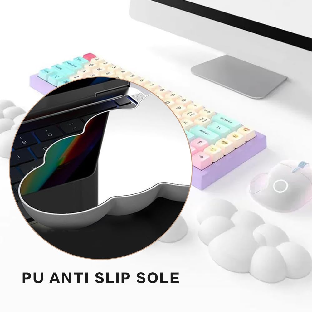 Podpórka pod nadgarstki pod mysz, wygodne podparcie nadgarstka z pianki pamięci, antypoślizgowe/lycra/ergonomiczna konstrukcja/ulga w bólu nadgarstka, do komputera, laptopa, biura, gry