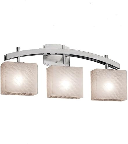 Justice Design Group Lighting FSN-8593-55-MROR-DBRZ Justice Design Group - Fusion - Barra de baño de 3 luces Archway - Rectángulo - Acabado en