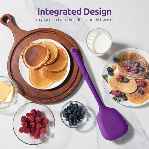 Image of U-Taste Silicone Turner Cooking Spatula, 13.6 inch Long /3.7 inch Wide, Purple