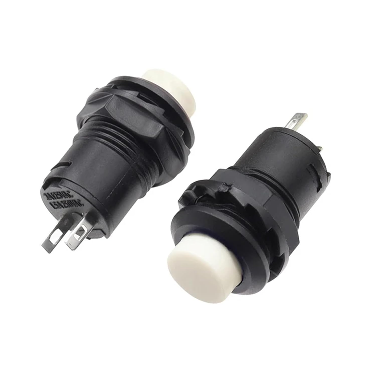 5/20/100PCS 12MM Round Button Switch Self-Locking DS-428/427 Self-Resetting Push Button Switch(Whtie,Self Reset,20PCS)