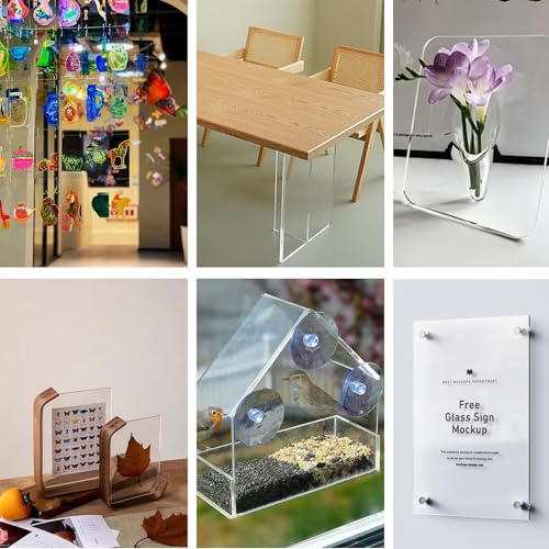 DAJAVE 2 Stück 400x300MMx5MM Acrylglas Platte, Plexiglas Platten, Plexiglasscheibe, Acrylplatte Transparent Plexiglas Nach Mass für Display, Bilderrahmen, Malerei (2, 400x300MMx5mm)