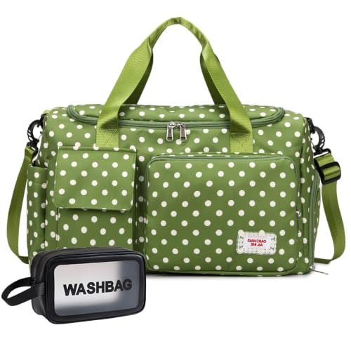 Image of Small Gym Bag for Women, Travel Duffle Bag Carry On Weekender Bag with Shoe Compartment