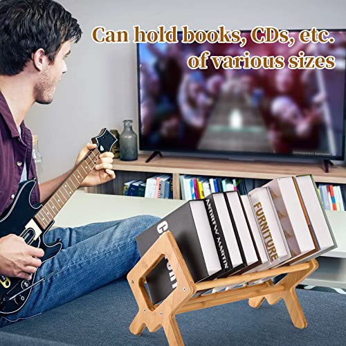 Bamboo Desktop Bookshelf - Compact Tabletop Bookcase For Small Spaces - Desk Organizer X - Mini Wooden Bookcases For Home And Office - Book Display Rack For Kids (Wood, Green) #TOP6