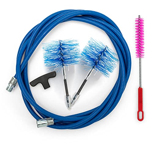 BARETTO Flex | Kit de ramonage poêle à granulés | Conduit de fumée Ø 80 + 100 mm | Longueur 3...