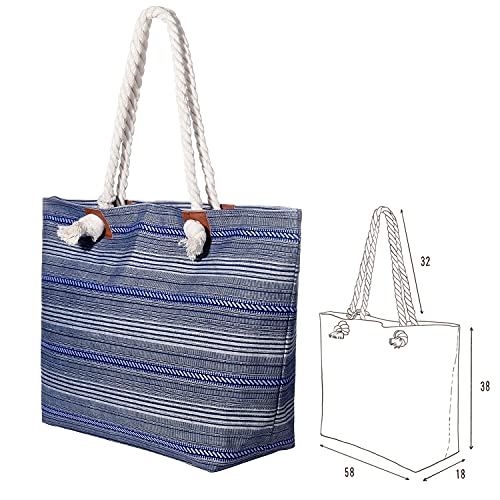 MASADA Large beach bag water resistant with zip Ethno Style, XXL - Image 2