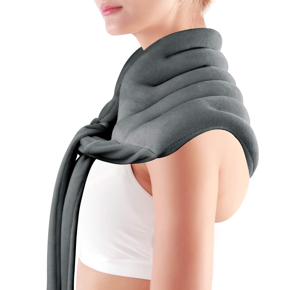 Coussin chauffant dos, Bouillotte micro-onde, coussin chauffant cervicales aux Graines de Lin, ceinture lombaire chauffante, 50 cm x 23 cm