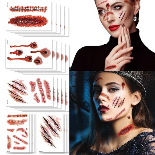 20 Fogli Tatuaggi di Halloween Scar Grandi, Halloween Scars Tatuaggi Adesivi Tatuaggi Falsi Tatuaggi di Halloween Temporanei Trucco Props halloween Adesivi Viso, Scary Costumi di Halloween 20 Fogli Tatuaggi di Halloween Scar Grandi, Halloween Scars Tatuaggi Adesivi Tatuaggi Falsi Tatuaggi di Halloween Temporanei Trucco Props halloween Adesivi Viso, Scary Costumi di Halloween