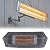 Kecugres Black Electric Mounted Patio Heater Cover - Waterproof Heater Cover, Dustproof Infrared Heater Covers 420D Oxford for Indoor Outdoor Garage Backyard Hanging Patio Heaters (Black)