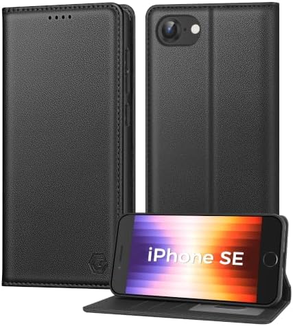 Kirnntca Handyhülle für iPhone SE 2022/2020 iPhone 8/7 Hülle, Kartenfach Premium PU Leder Klapphülle Schutzhülle, Standfunktion Tasche Flip Case für iPhone SE 2022/2020 iPhone 8/7