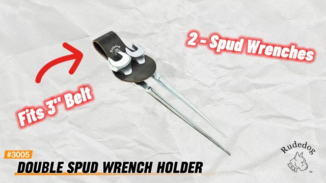Rudedog USA #3006 Spud Wrench Holder Ring - Premium Black Leather For 1" Spuds & Adjustable Wrenches - View #11