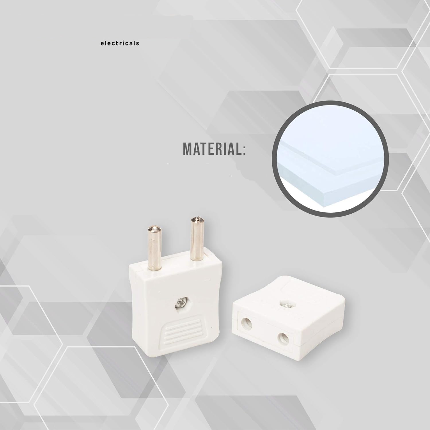 Pack of 10 Set 2 Pin Male/Female Plug Top (ESP80) 2