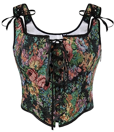 Image of Scarlet Darkness Women Renaissance Corset Pirate Bustier Top Bodice Bodyshaper