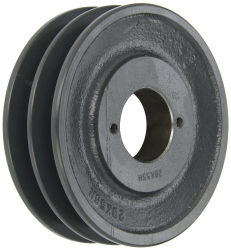 Browning 2BK55H Bushed Classical Gripbelt Sheave, 4L or A, 5L or B Belt, 2 Grooves, Uses H Bushing