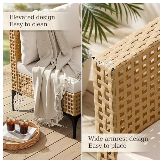 Devoko 7 Piece Outdoor Sectional Furniture Set