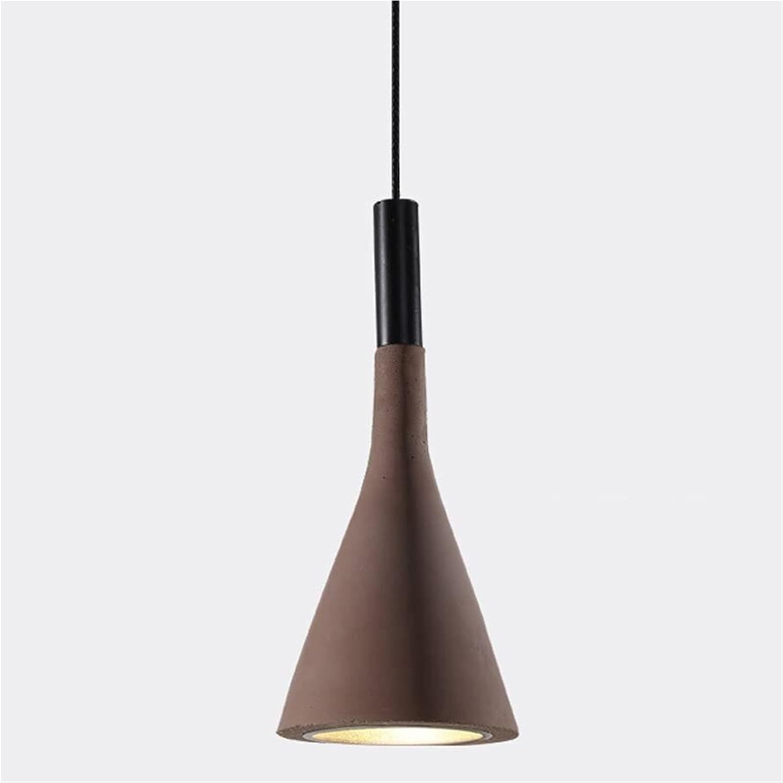 KHUKHU Industrial Retro E27 Horn Cement Pendant Lights, Nordic Creative Color Lampshade Bar Counter Exhibition Hall Ceiling Light Fixtures, Corridor Kitchen Island Restaurant(C)