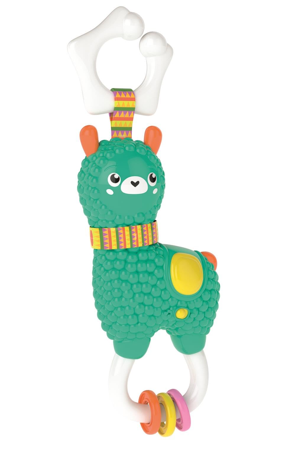 Clementoni Happy Alpaca, Light & Sounds, Rattle for Toddlers 0+, 17505