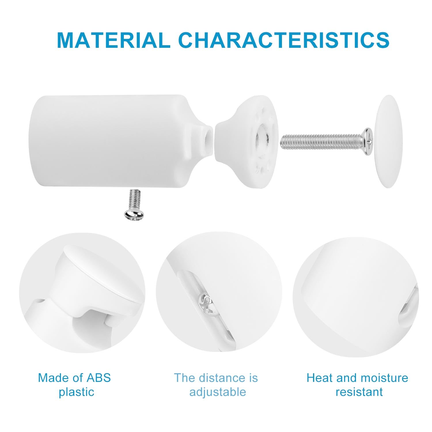 Set 3 Mensole Per Termosifone Bagno - Reggiasciugamani ABS Regolabile, Bianco - Foto 7