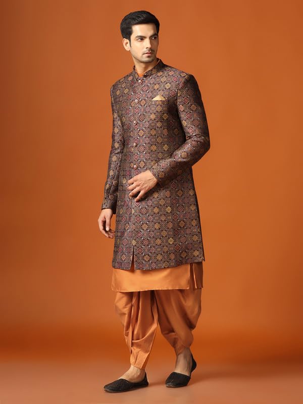 Image of KISAH mens Kurta Sherwani Dhoti Set