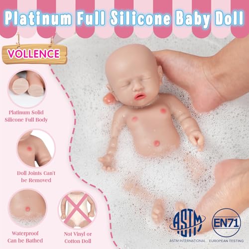 Muñeca bebé mini de silicona realista 8 pulgadas miniatura 3