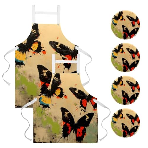 Tablier de serveuse multicolore pour le service au bistrot et bar