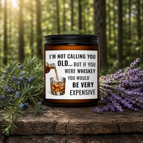 Funny Birthday Gifts for Women Men, 40th 50th 60th 70th 80th Birthday Gifts for Mom Dad Grandpa Husband Boyfriend Best Friend Sister Uncle Brother Coworker, Age Humor Novelty Candle Gift, 9 Oz — view 3