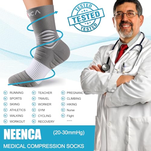 Image of NEENCA Professional Compression Socks for Women Men Circulation, 20-30 mmHg