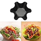 ompait 6.50 inch Tortilla Maker, Non-Stick Tortilla Shell Pans Taco Salad Bowl, 4pcs Carbon Steel...