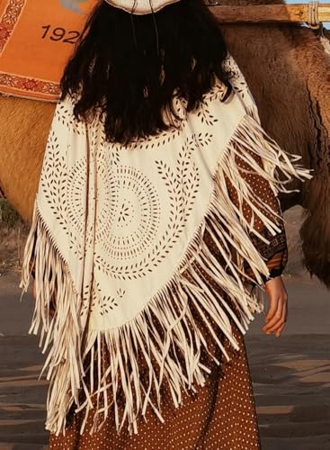 Women's Shawl Wraps Open Front Poncho Cape Oversize Boho Open Front Poncho Sweaters Casual Cardigan Shawls with Tassel2