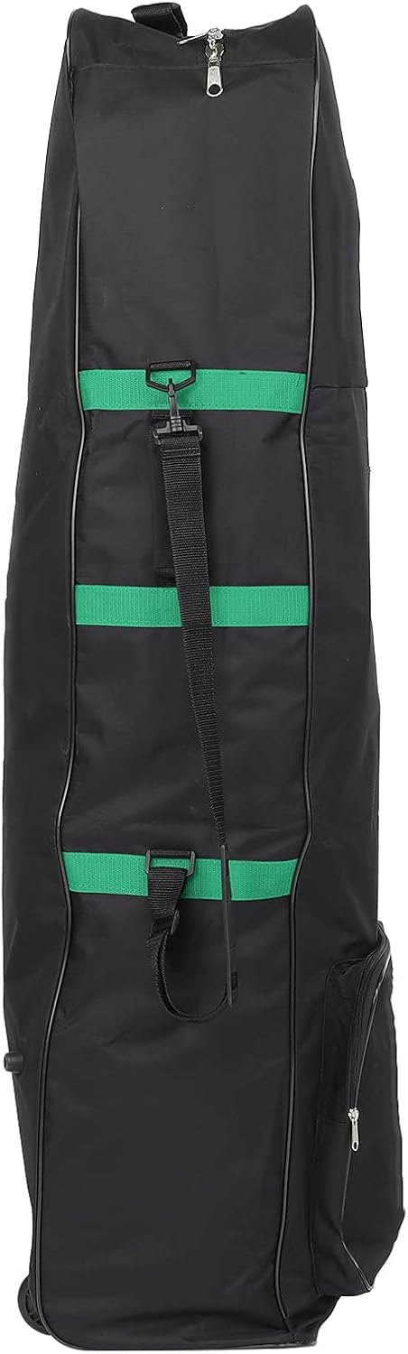Golf Travel Bag, Heavy Duty 600d Polyester Oxford Wear-Resistant Travel Golf Case, Foldable Outdoors Golf Travel Bag with Wheels
