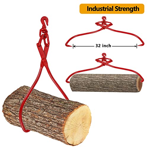 Toriexon 32Inch 2 Claw Log Grapple For Logging Tongs, Eagle Claws Design Log Lifting Tongs Log Grabs, Timber Lifting Tongs For Truck, Atv, Tractor And Skidder #TOP1