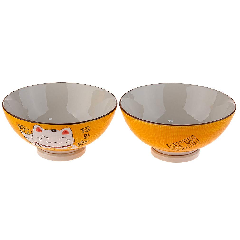 Laguiole - Set di 2 ciotole per zuppa o per ramen, giallo