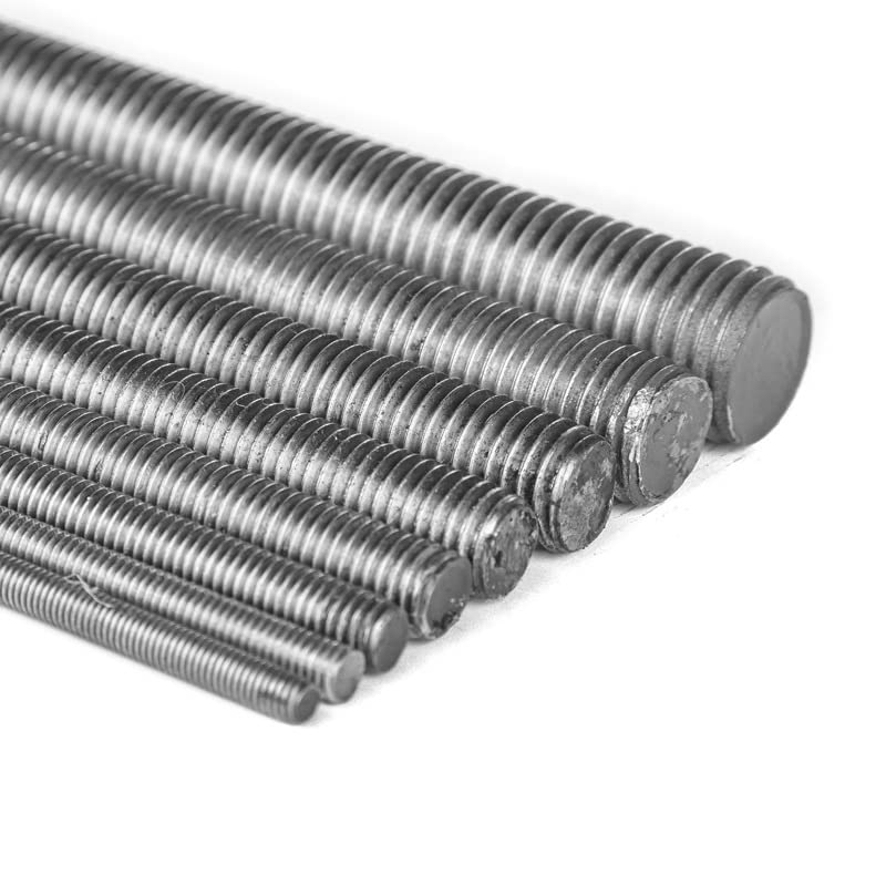 Sourcing Map Varilla Roscada Totalmente M6x45mm, Paso De Rosca De 1mm, Varillas Roscadas Derechas De Acero