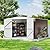 GarveeLife 10x10 Shed for Outdoor Storage, Galvanized Steel Metal Tool Sheds House with Lockable Doors, Lock & Air Vent, Large Utility Sheds for Patio Garden Lawn (Brown)