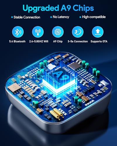 Wireless CarPlay Adapter for iPhone Apple—𝐔𝐥𝐭𝐫𝐚 𝐌𝐢𝐧𝐢, 𝟐𝟎𝟐𝟓 𝟐-𝐢𝐧-𝟏 Android Auto Adapter, Convert Wired to Car Play Wireless, Zero Latency for iOS 10+ & Android 11+, GPS System - Thumbnail 4
