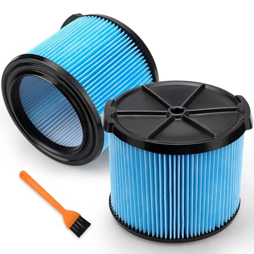 VF3500 Replacment Filter for Ridgid Shop Wet Dry Vac, 3-Layer filter 3-4.5 Gallon Portable Vacuum Compatible with WD3050,WD4050,WD4070,WD4080,WD4522,4000RV,4500RV (2 PACK)
