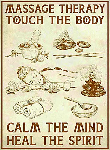 AZOLID Retro Tin Borden Grappige Massage Therapeut Voet Reflexologie Tin Teken Metalen Poster Muur Decor Kantoor Cafe Badkamer Slaapkamer 30x43CM