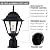 Windben Dusk to Dawn Outdoor Post Light,Lamp Post Light Fixture,Post Lantern with Pier Mount Base,Matte Black,7.4in,Suitable for Gardens,Yards,Balconies,Passages or Entrances,etc