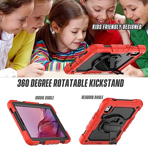 SIBEITU Case Compatible with Lenovo Tab M9 TB-310FU 2023 with Screen Protector Pen Holder, 9.0 Inch Three Layer Drop-Proof Protection Case with 360°Rotating Stand &Strap for Lenovo Tab M9