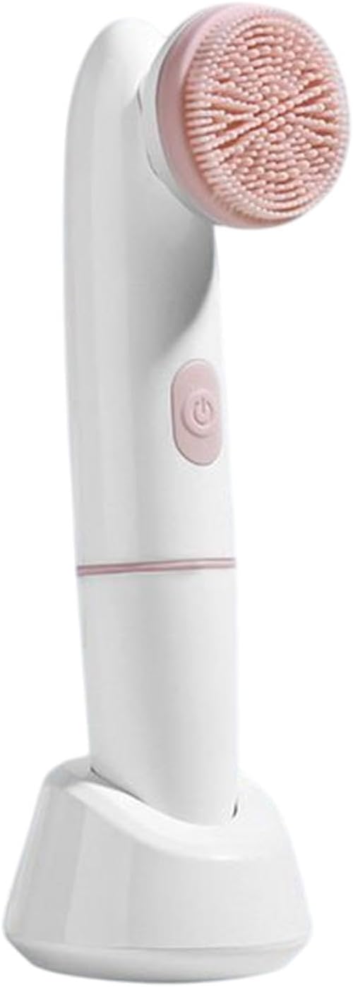 Gezichtswastborstel, gezichtsreinigingsborstel – Elektrische vibratie Facial Scrubber | Ultrasone gezichtsmassager waterdichte, oplaadbare hulpmiddelen voor huidverzorging met 2 hoofden voor mannen vr