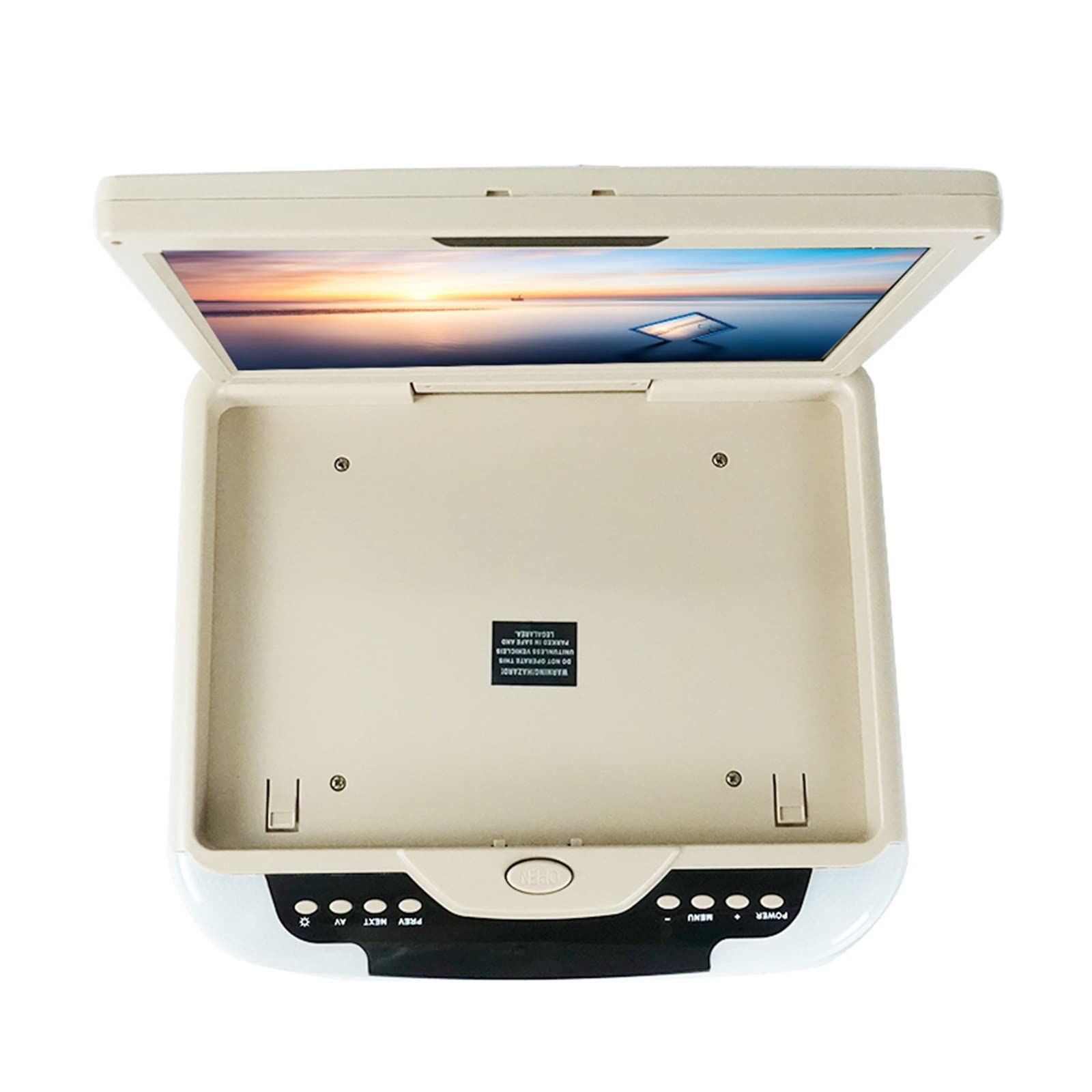Girar 360 Grados Monitor de Montaje en Techo de Coche HD 1280 * 800 12,1 Pulgadas Montaje en Techo Pantalla abatible hacia Abajo MP5 Reproductor Multimedia FM(12.1 Inch Gray)