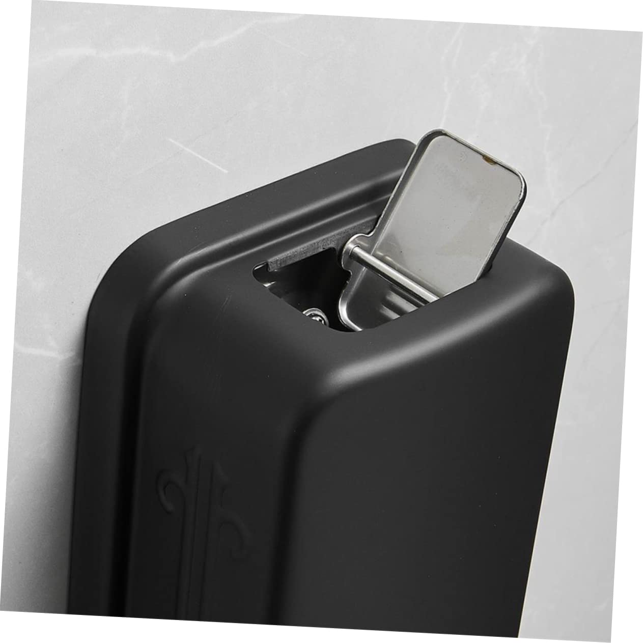 POPETPOP Dispenser Sapone Parete 800ml in Acciaio Inossidabile Nero per Shampoo e Crema per Uso Domestico e Pubblico
