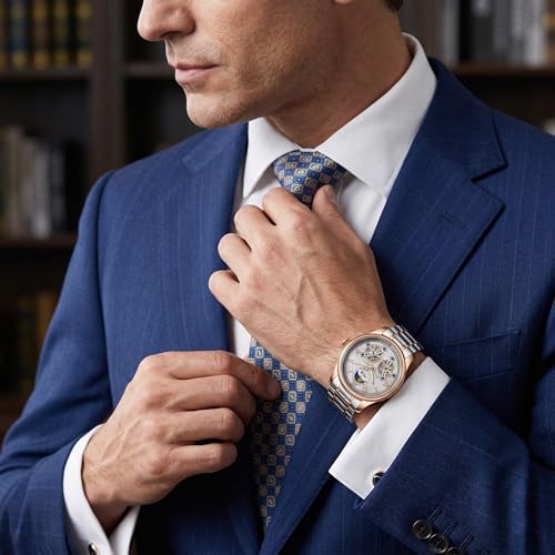 Image of ALIX AL2917 Modern Textured Dial Chronograph Analog Watch Black Strap