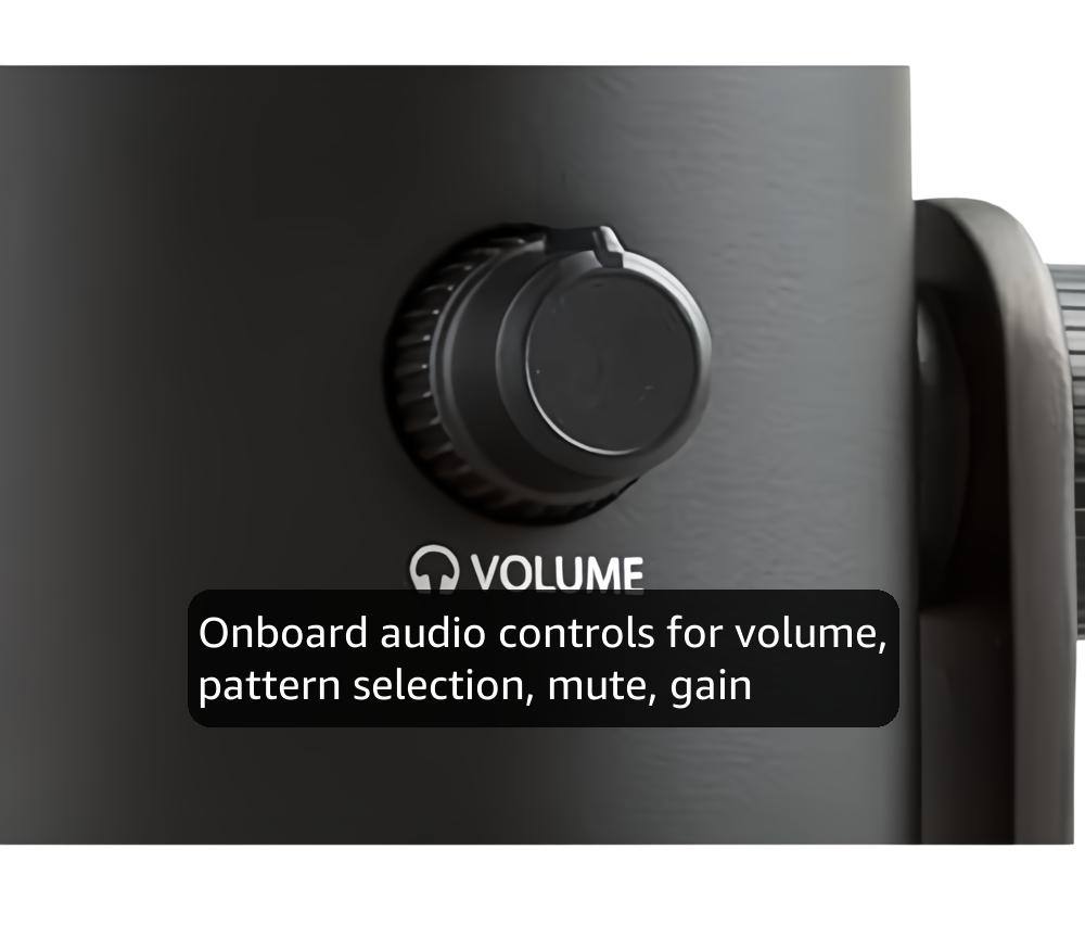 Logitech for Creators Blue Yeti USB Microphone for Recording, Streaming, Gaming, Podcasting on PC and Mac, Condenser Mic for Laptop or Computer with Blue VO!CE Effects, Adjustable Stand - Black