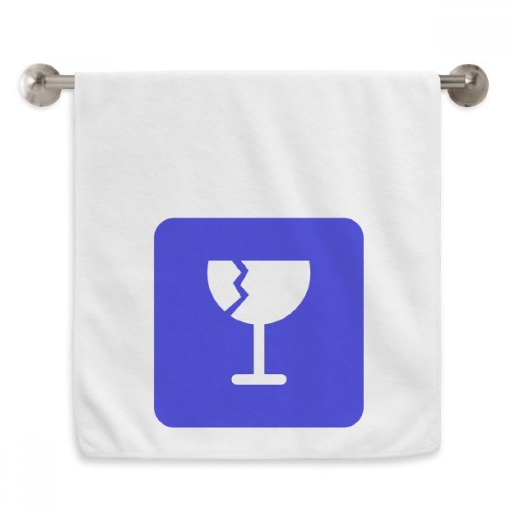 Serviettes débarbouillettes bleues 13x29 pouces en coton blanc de marque