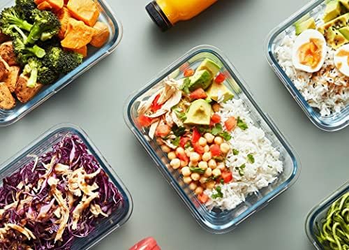 M MCIRCO 1 Pack Glass Meal Prep Containers - Thumbnail 5