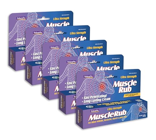 Natureplex Ultra Strength Muscle Rub Cream 1.5 oz (Pack of 5) – Menthol & Methyl Salicylate, Fast-Penetrating, Long-Lasting Relief for Muscle & Joint Discomfort (Minor Aches, Backache, Strains)