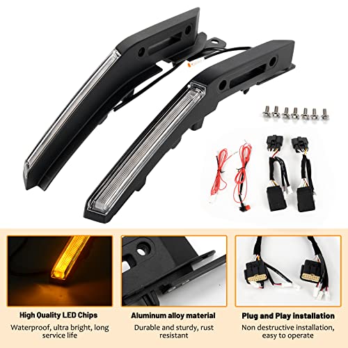 Hood Trail Sights Cover Side Marker Lights Turn Signal Lights For Ford Bronco Accessories 2021 2022 2023, 2Pcs #TOP3